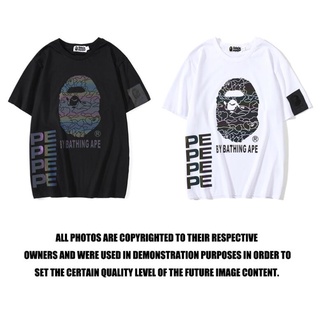 Áo thun cotton tay ngắn in hình BAPE thời trang
