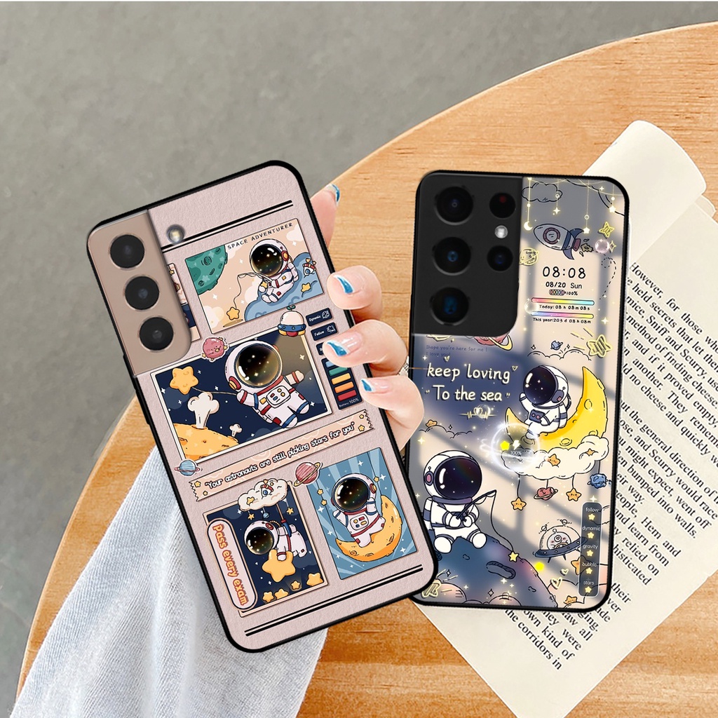 Ốp lưng Samsung S21 - S21 FE - S21 Plus - S21+ / S21 Ultra hình gấu, vũ trụ ngân hà chibi. ốp chống sốc bền đẹp
