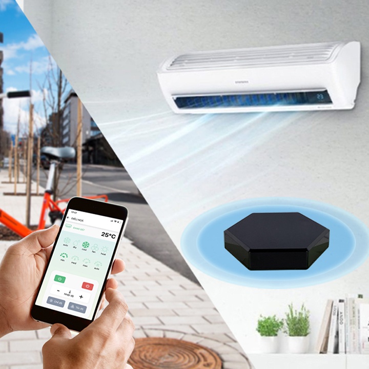 Bộ điều khiển tivi máy lạnh từ xa bằng điện thoại Hunonic IR Smart - Hàng chính hãng - Bảo hành 12 tháng