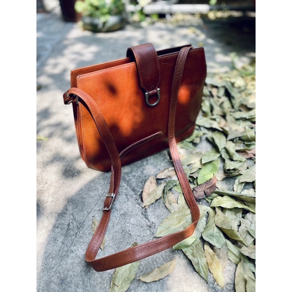 SALE- túi si da mộc đeo chéo đeo vai