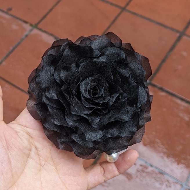 Hoa cài áo vải voan, trâm cài ngọc cao cấp