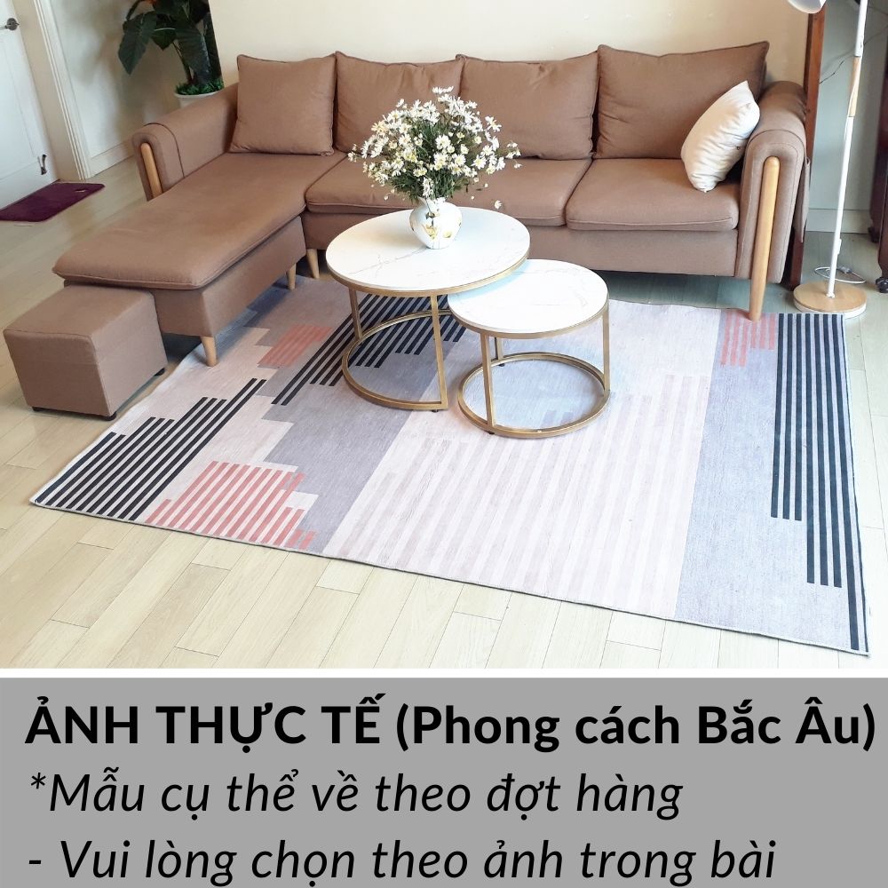 Thảm trải sàn Bali cỡ lớn trang trí phòng khách và phòng ngủ (Phong cách Hoàng gia) Chữ nhật 230*160cm mã 27015.1