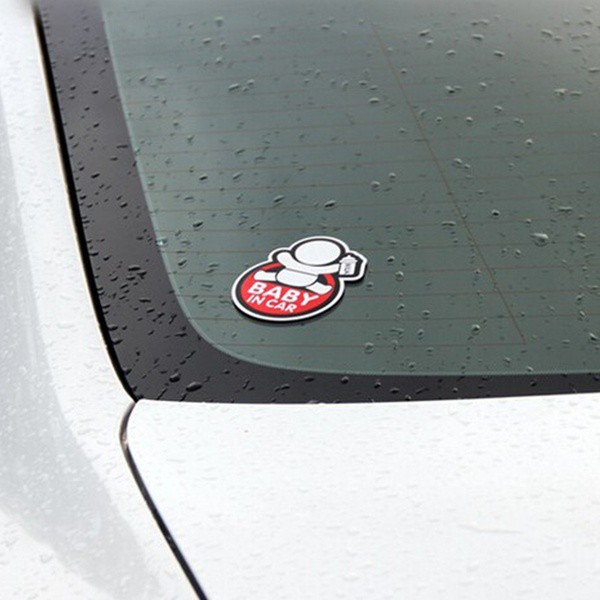 Nhãn dán trang trí họa tiết chữ Baby in Car màu đỏ 3D cho xe hơi | BigBuy360 - bigbuy360.vn