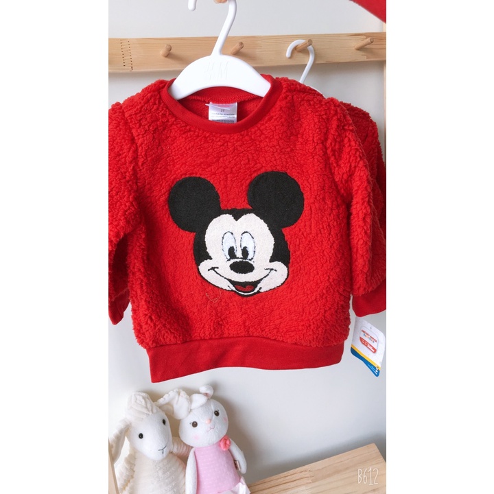 Bộ nỉ lông cừu Disney đỏ nổi bật