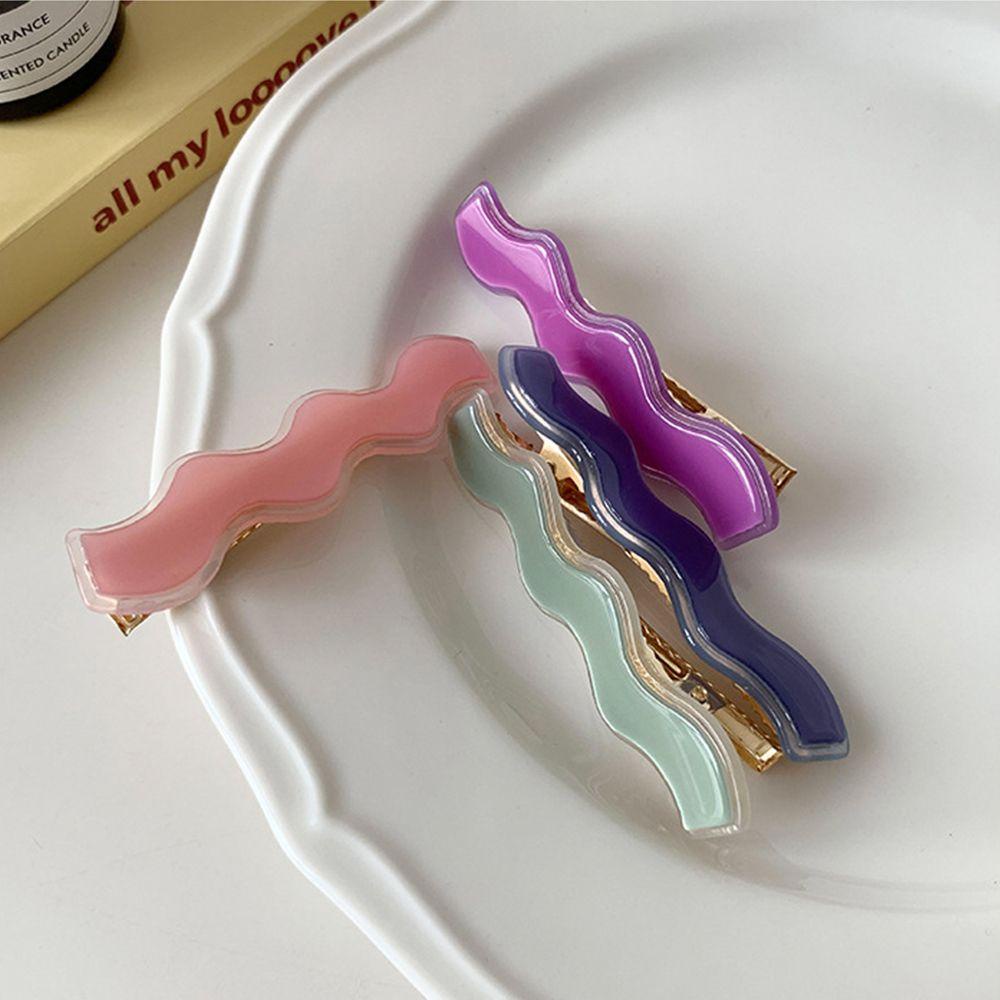 Kẹp Tóc Mỏ Vịt Bằng Nhựa Dẻo Phong Cách Hàn Quốc Ngọt Ngào WMES15H Dành Cho Bạn Nữ