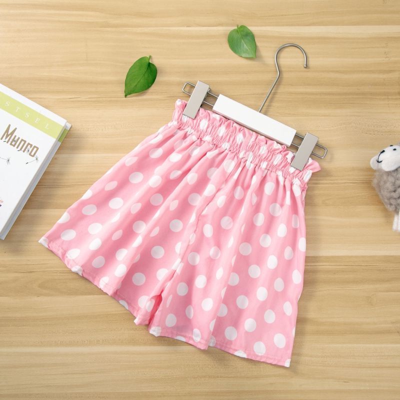 Quần Short Lưng Cao Họa Tiết Hoa Cúc Nhỏ Thời Trang Mùa Hè Mới 2021 Cho Bé Gái