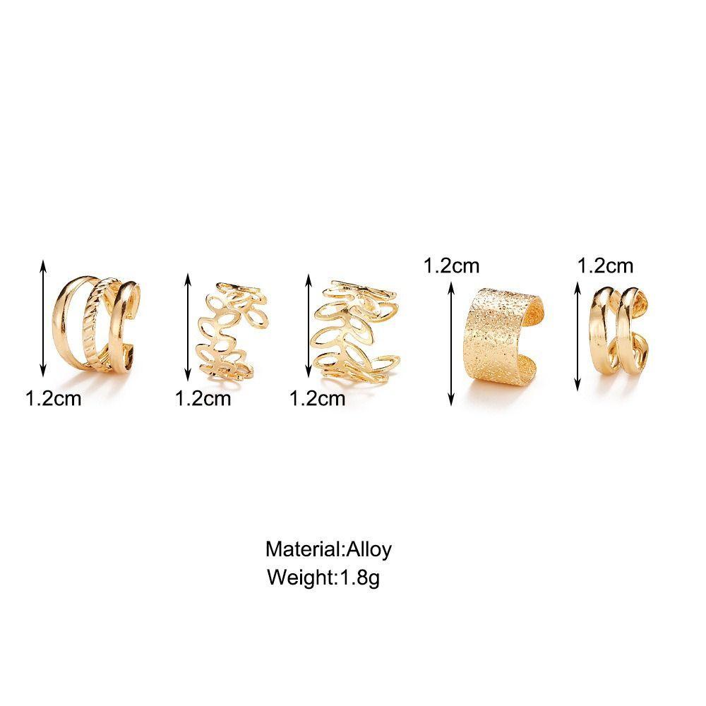 Set 5 Kẹp Tai Không Cần Bấm Lỗ Ket1|Sụn Tai Giả Màu Sắc Đơn Giản