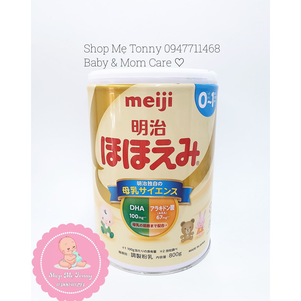 Sữa Lon MEIJI Số 0 -  Số 9 Dạng Bột Cho Bé  Nội Địa Nhật  800g (DATE 2022)