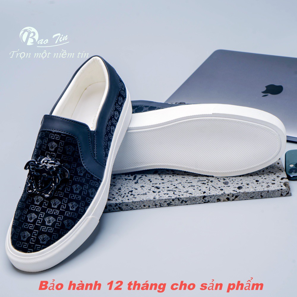 Giày lười Versacc  2021 Bảo Tín , Giày Slip-On nam thời trang, cá tính 3 mẫu độc đáo&quot;full box&quot; có quà tặng kèm.