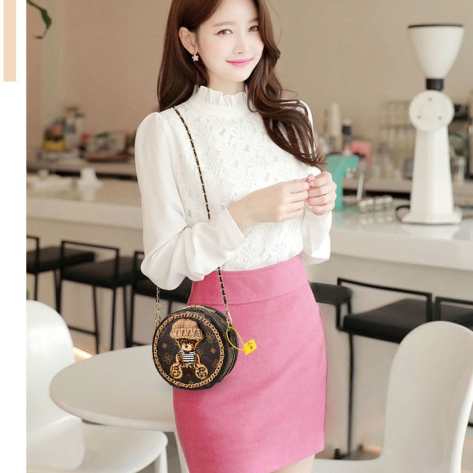 Túi Đeo Chéo Dây Xích Dáng Tròn Nhỏ Thời Trang Năm Mới 2022 Cho Nữ