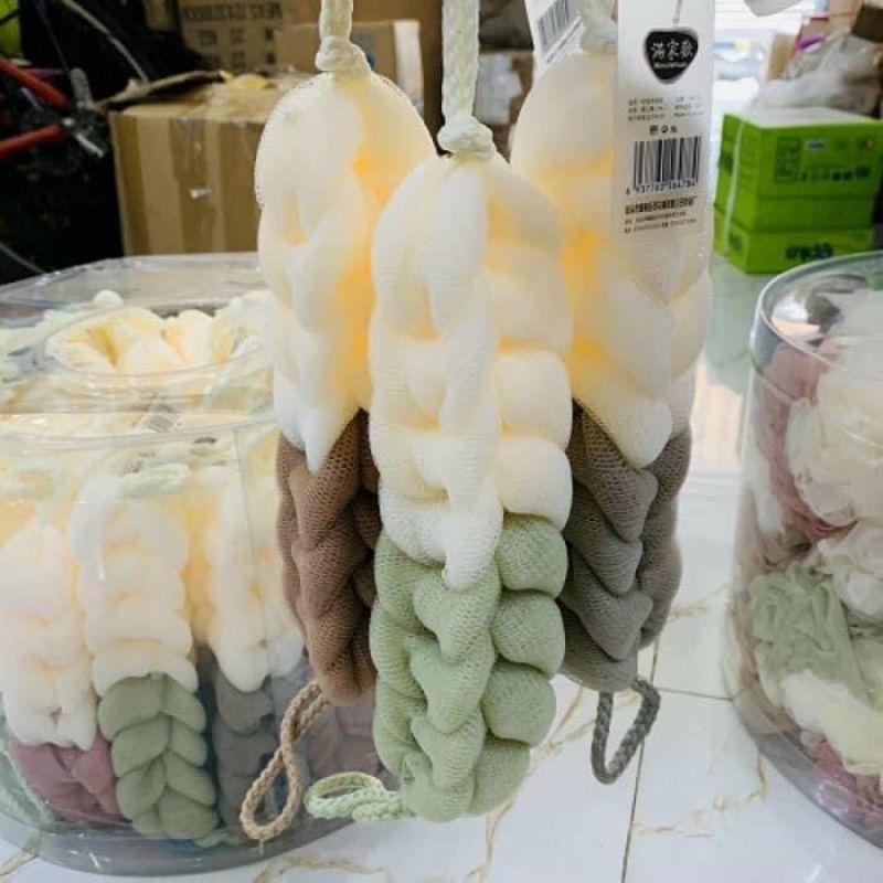 Bông cọ tắm lưới tạo bọt mềm, sạch ghét tiện lợi cho gia đình (loại dài)