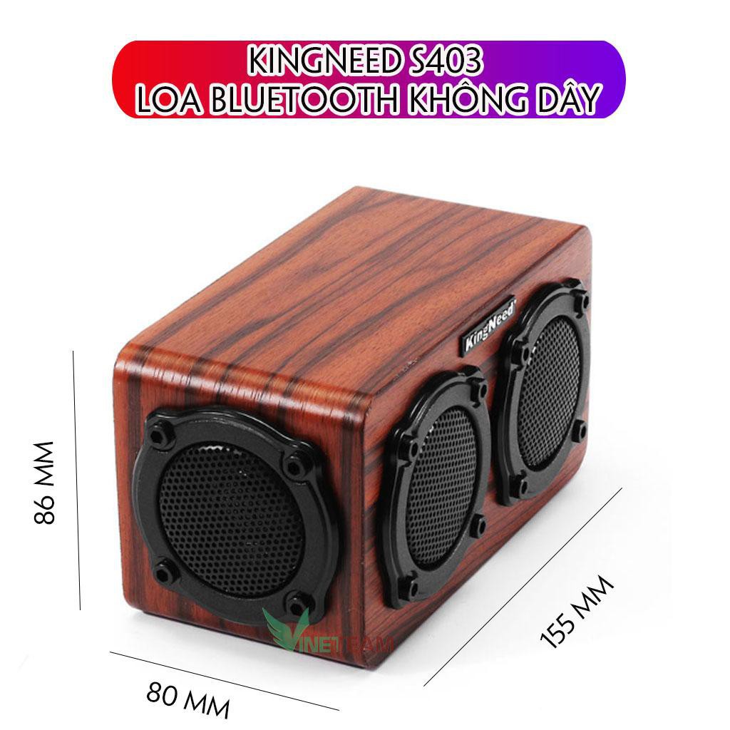 Freeship 50k Loa gỗ Bluetooth Super Bass vi tính âm thanh nổi lõi kép HIFI Stereo speaker S403 -DC2890