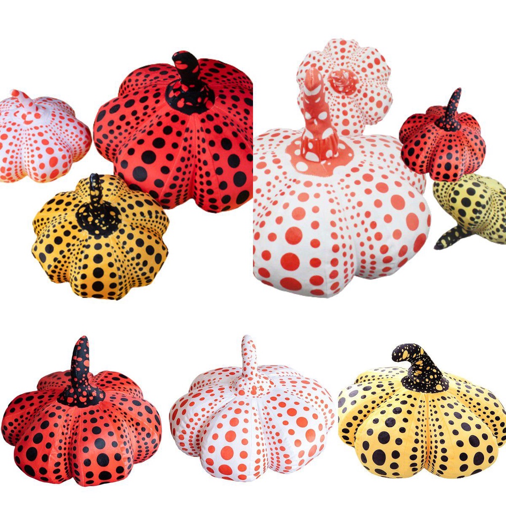 Gối Nhồi Bông Hình Bí Ngô Chấm Bi Halloween Cho Trẻ Em Và Người Lớn