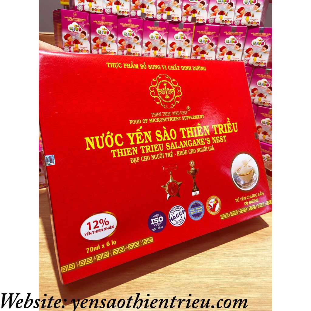 [FREESHIP]Nước Yến Sào Thiên Triều cao cấp 12% yến tươi ❤️️ (loại Hộp đường phèn 6 Hũ ) 70ml /hũ❤️️ | BigBuy360 - bigbuy360.vn