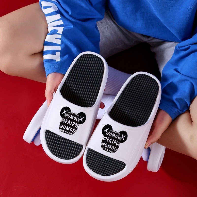 (SẴN HÀNG) Dép đế cao siêu nhẹ, dép unisex tăng chiều cao mặt MICKEY đáng yêu