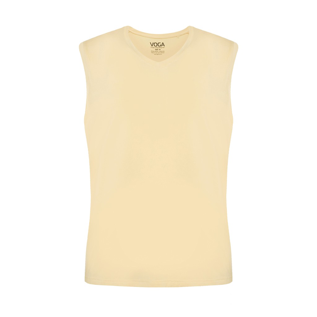 Áo thun nam cổ trái tim không tay Voga vải cao cấp Modal