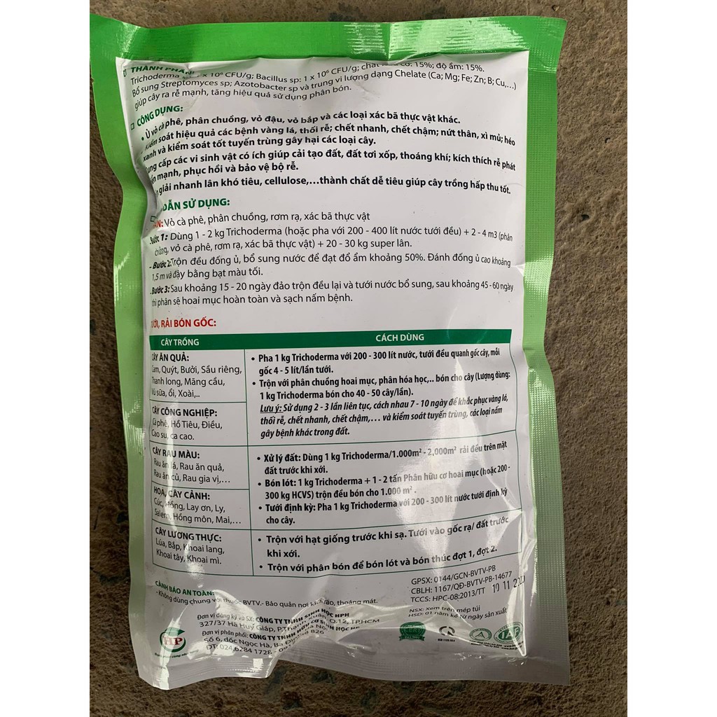 Chế Phẩm Nấm Ủ Đối Kháng TRICHODERMA (Túi 1kg) - VTNN Bắc Từ Liêm