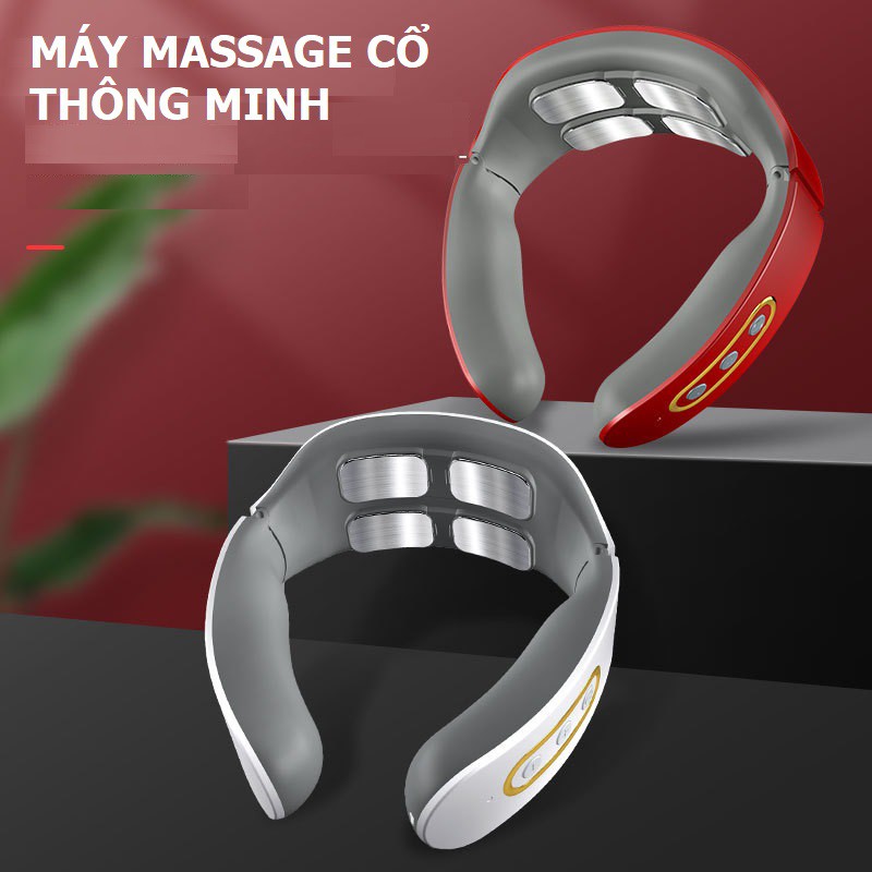 Máy massage cổ vai gáy, máy massage cầm tay với công nghệ xung điện đến các tế bào thần kinh giúp xoa bóp tuần hoàn cổ