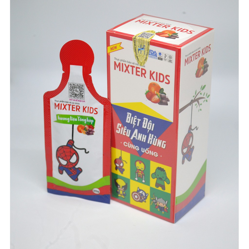 Mixter Kids (5 gói) nâng miễn dịch, đề kháng hiệu quả cho bé (ăn dạng thạch, vị cam, dâu, sô cô la)