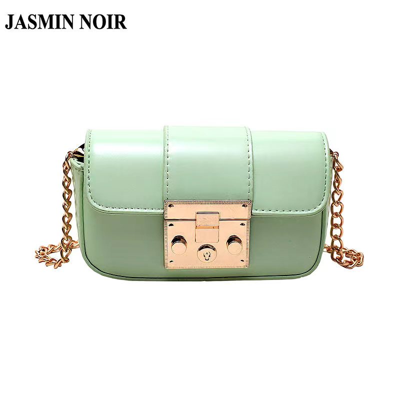 Túi Đeo JASMIN NOIR Chéo Da PU Dây Mắt Xích Thời Trang Nữ
