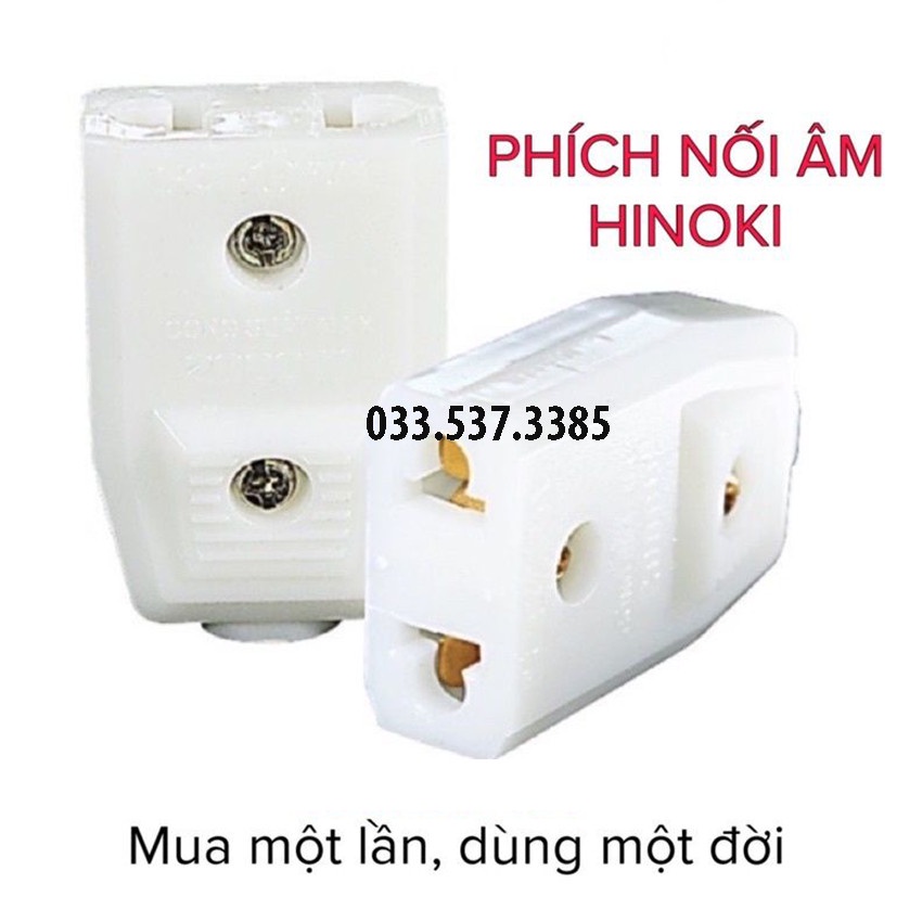 Dây phích âm, phích cắm HINOKI nhỏ gọn với công suất 2000W