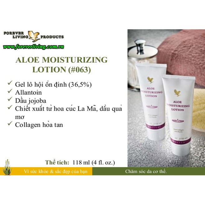 Kem dưỡng ẩm Aloe Moisturizing Lotion Forver - 063 flp