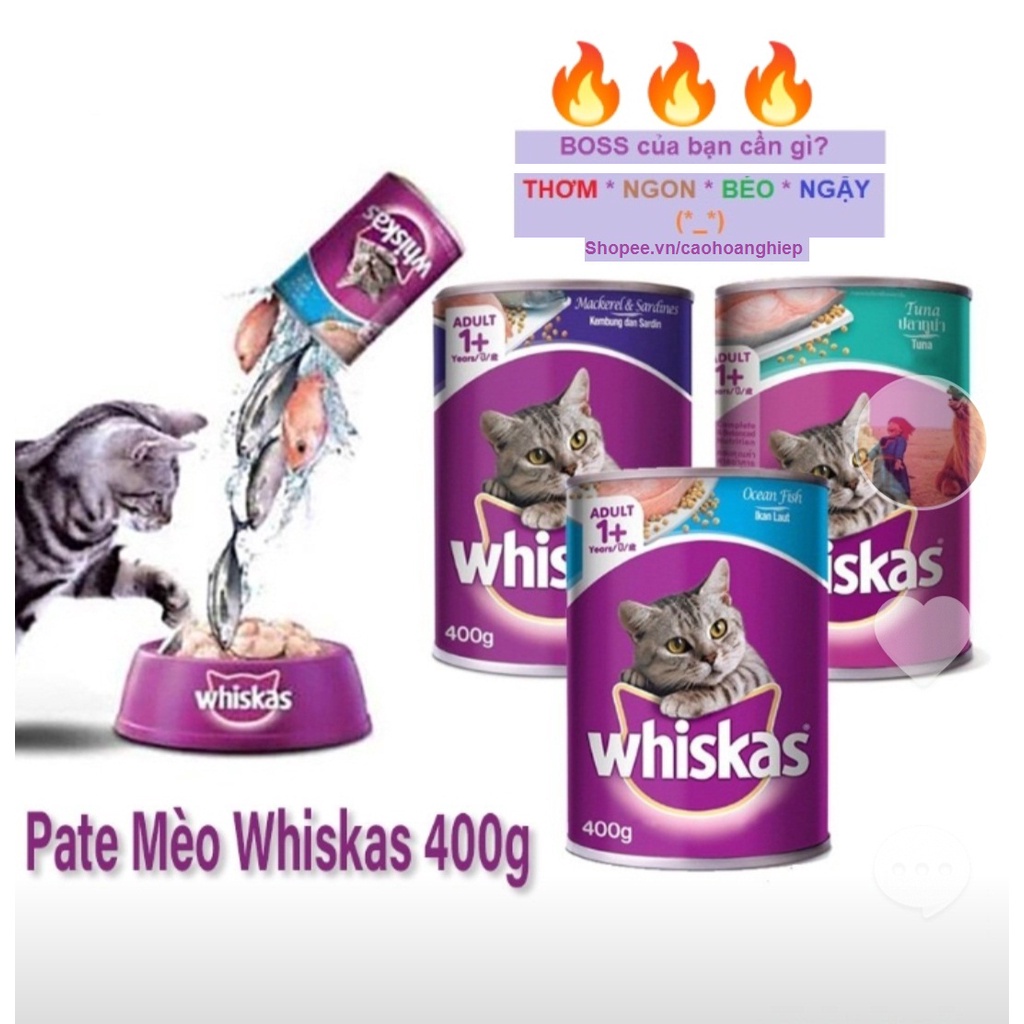 Pate mèo whiskas 400g