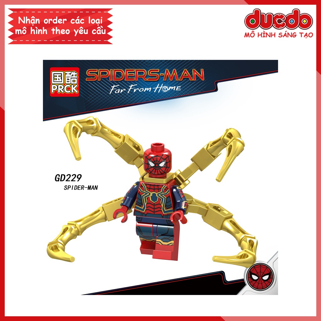 Minifigures nhân vật Spider man siêu chất - Đồ chơi Lắp ghép Xếp hình Mini Iron Man LeLe GD229