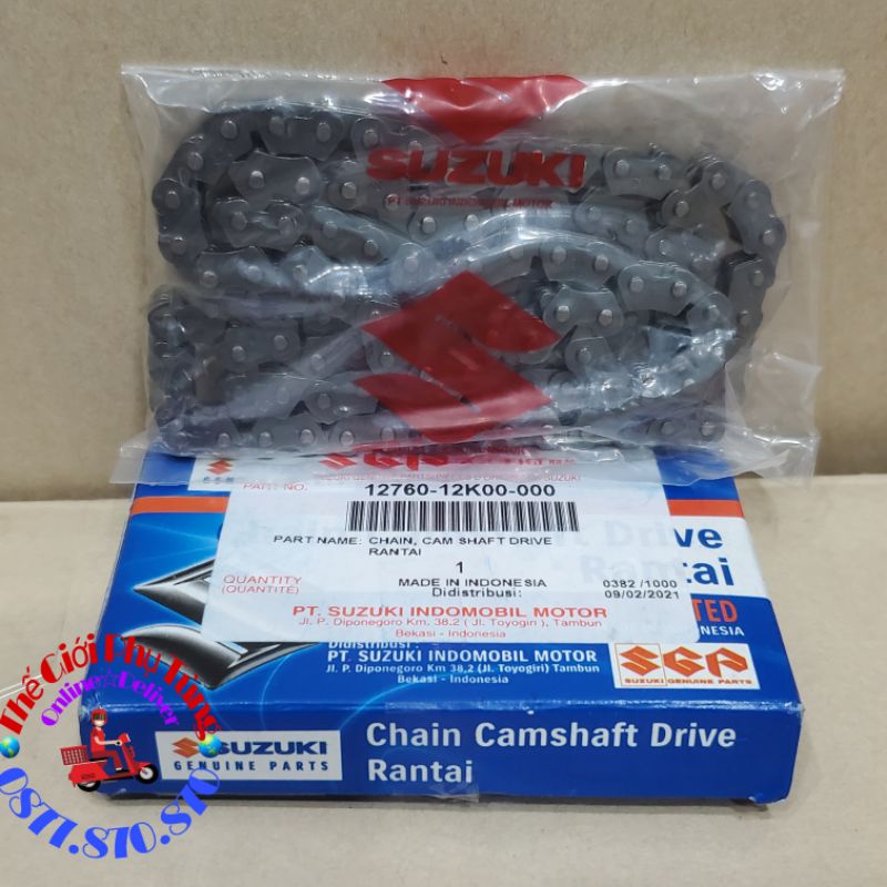 Sên cam Raider Fi, Satria Fi zin Indonesia dùng chung Sonic, Winner - 12760-12K00-000