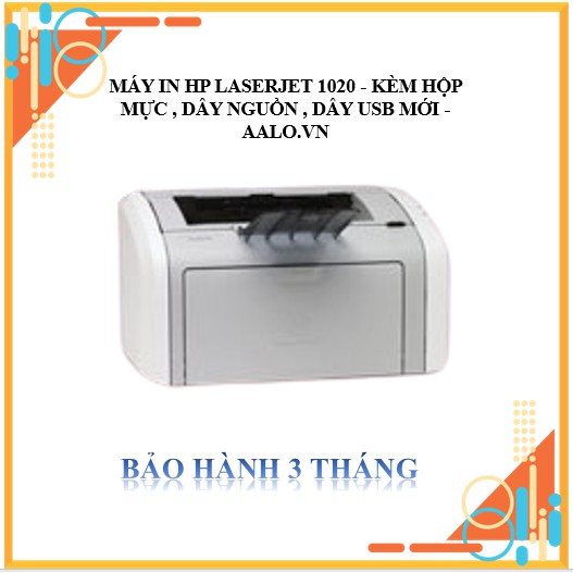 MÁY IN HP LASERJET 1020 - KÈM HỘP MỰC , DÂY NGUỒN , DÂY USB MỚI - AALO.VN