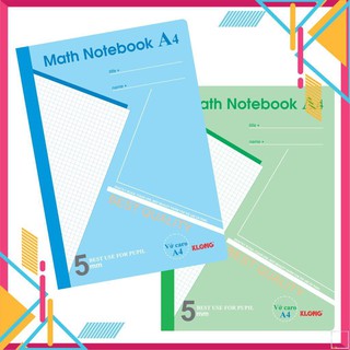 Vở caro Klong (5*5) 200tr 70/92 Math Notebook; MS: 298,