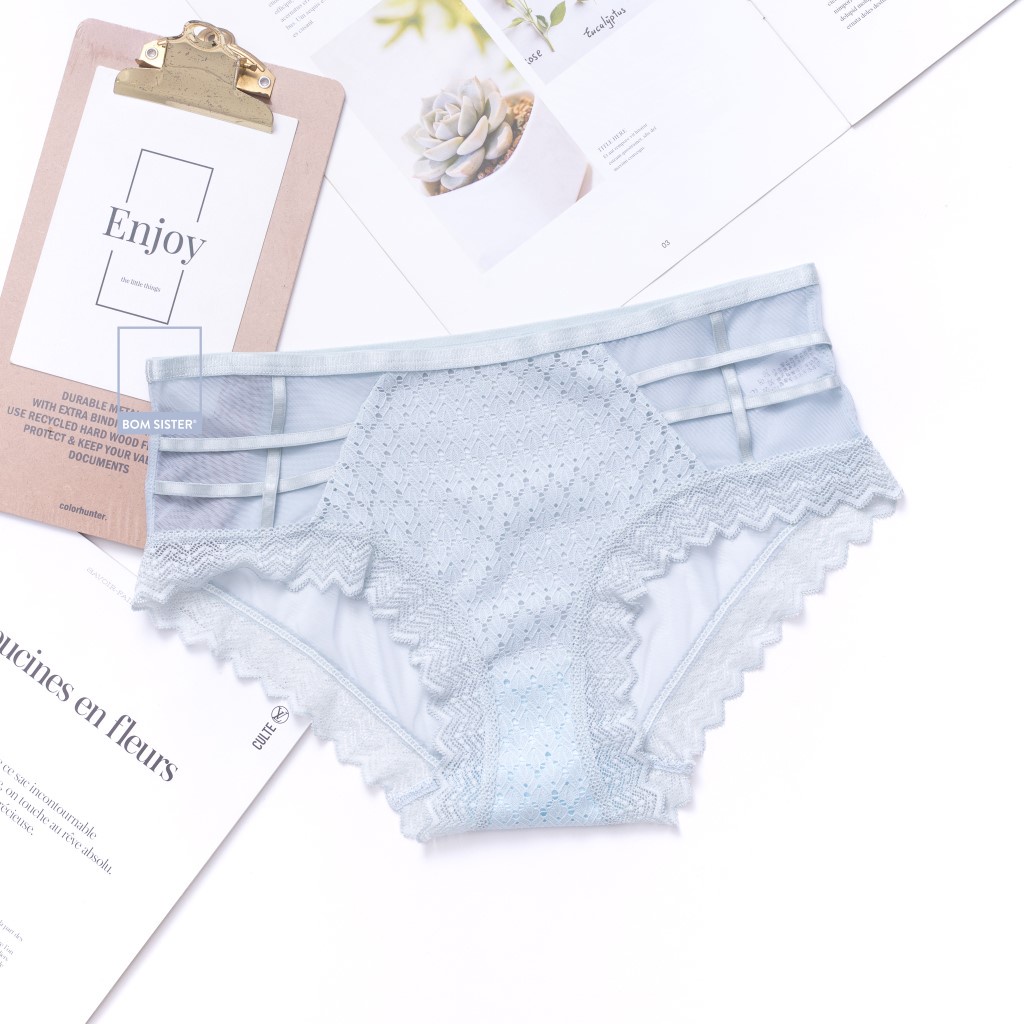 [Mã FARSBR99A giảm 10% đơn 99K] Quần lót lưới phối ren màu trơn BOM SISTER Q6046 | BigBuy360 - bigbuy360.vn