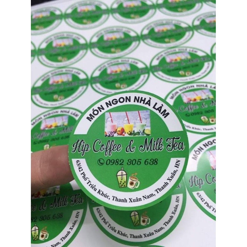 1000 tem decan 5cm dán sản phẩm giá rẻ( free thiết kế)