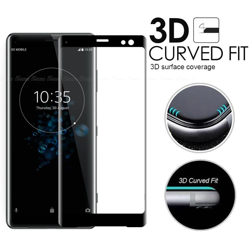 Kính Cường Lực 3D Viền Cong Bảo Vệ Màn Hình Cho Sony Xperia XZ3 XZ2 XZ1 XZ Premium X Compact XZS XA2 XA1 XA Ultra Plus