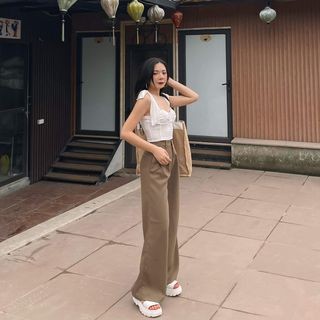 Áo croptop hai dây cúp ngực buộc nơ bản to chất thun co giãn màu trắng/ đen cao cấp thiết kế T-Ju (áo nơ nhỏ xinh) | BigBuy360 - bigbuy360.vn