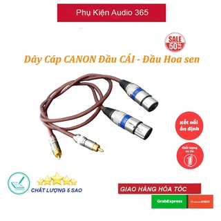 Cáp canon (XLR) cái ra đầu bông sen (AV/RCA) dài 1m | Dây kết nối cho thiết bị âm thanh, Dàn âm thanh tín hiệu chuẩn