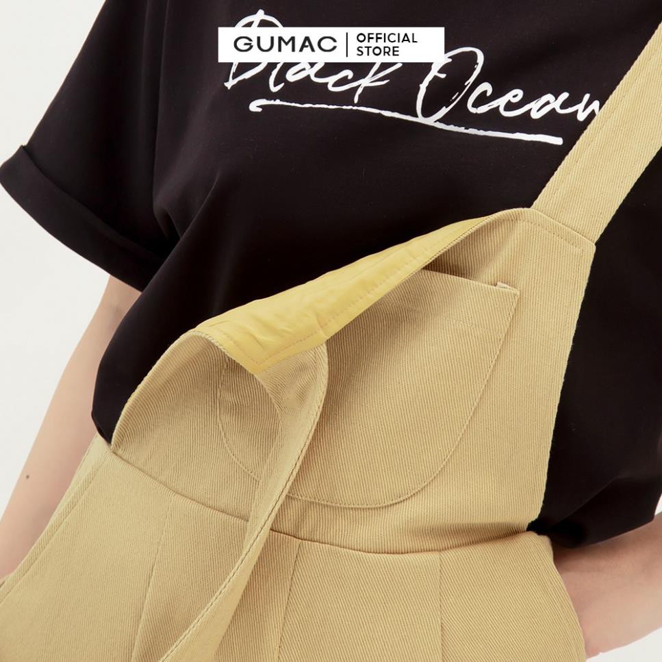 Quần short nữ phối yếm GUMAC thiết kế mới cá tính QB377 New | BigBuy360 - bigbuy360.vn