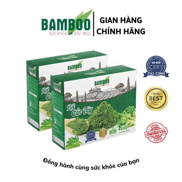 Combo 2 Hộp bột cần tây Bamboo nguyên chất, siêu mịn (60g/ 20 gói x2)