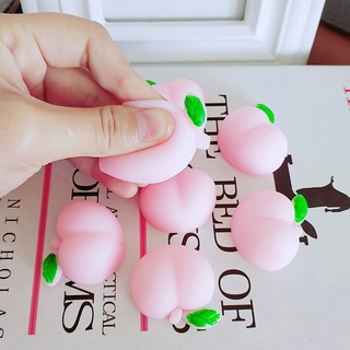 Đồ Chơi Bóp Dẻo Hình Quả Đào Dễ Thương Hỗ Trợ Giảm Căng Thẳng Tiện Dụng