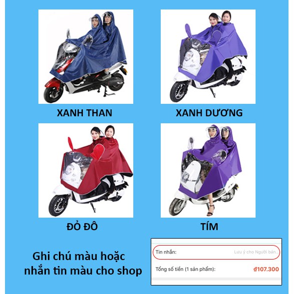 Áo Mưa 2 Đầu Cánh Dơi Có Kính Chắn Nước Che Mặt Trùm Gương Đôi Phản Quang Vải Dù Cao Cấp Thời Trang Nam Nữ Chống Thấm