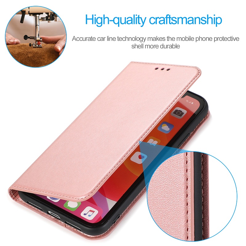 Bao da điện thoại kiểu ví nắp gập từ tính cho IPhone 12 Pro Max Mini 11 SE 2020 7 8 plus X XR XS | BigBuy360 - bigbuy360.vn