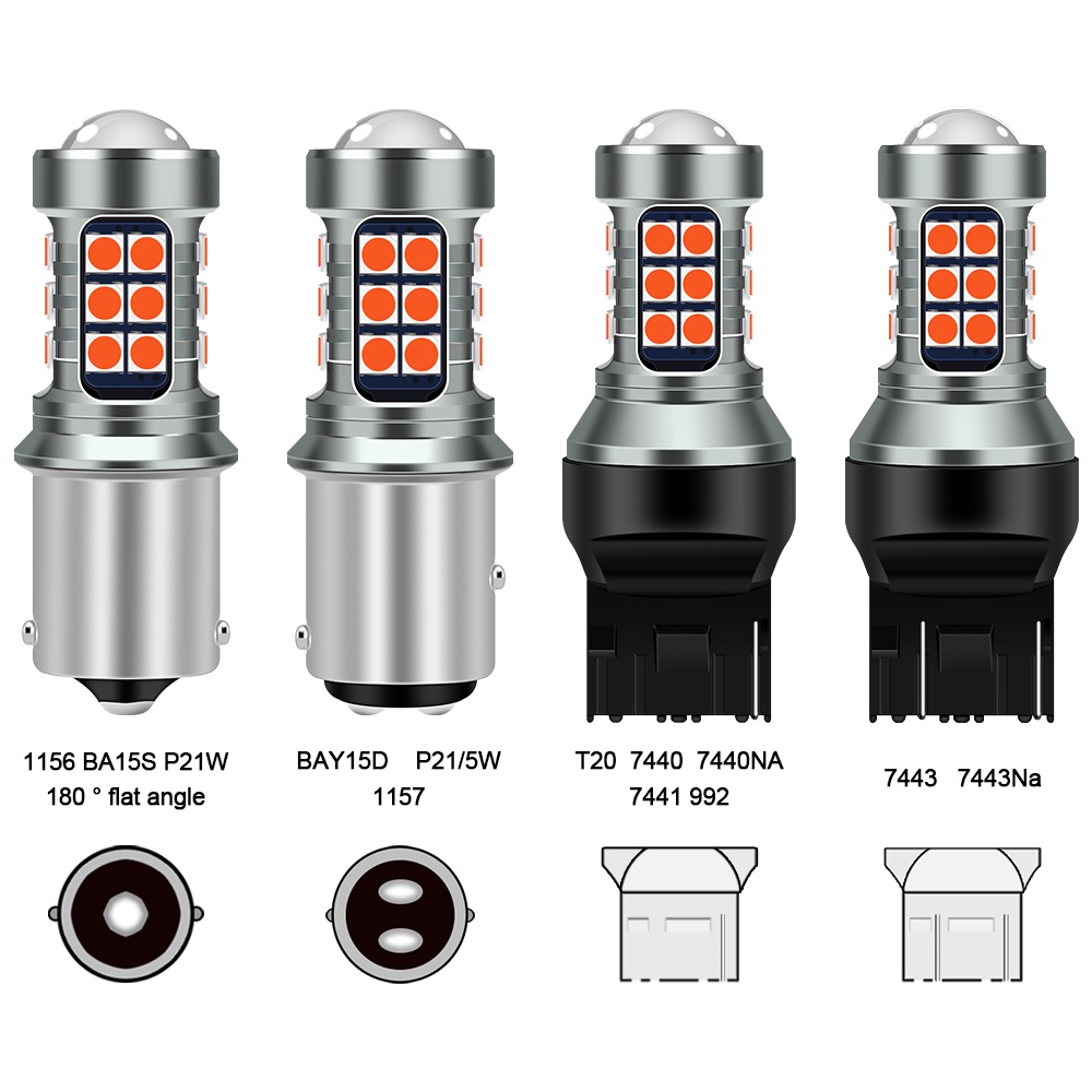 Đèn 27 bóng led W16W BA15S đảo chiều tự động 1156 T20 7440 T15 cho đèn lùi / đèn hậu đổ xe cho xe hơi