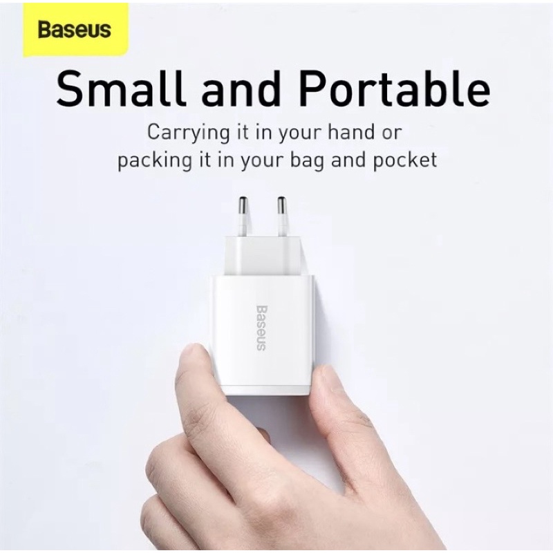 Củ sạc nhanh 30W Baseus 3 cổng TypeC/ USB hỗ trợ QC4.0/PD3.0