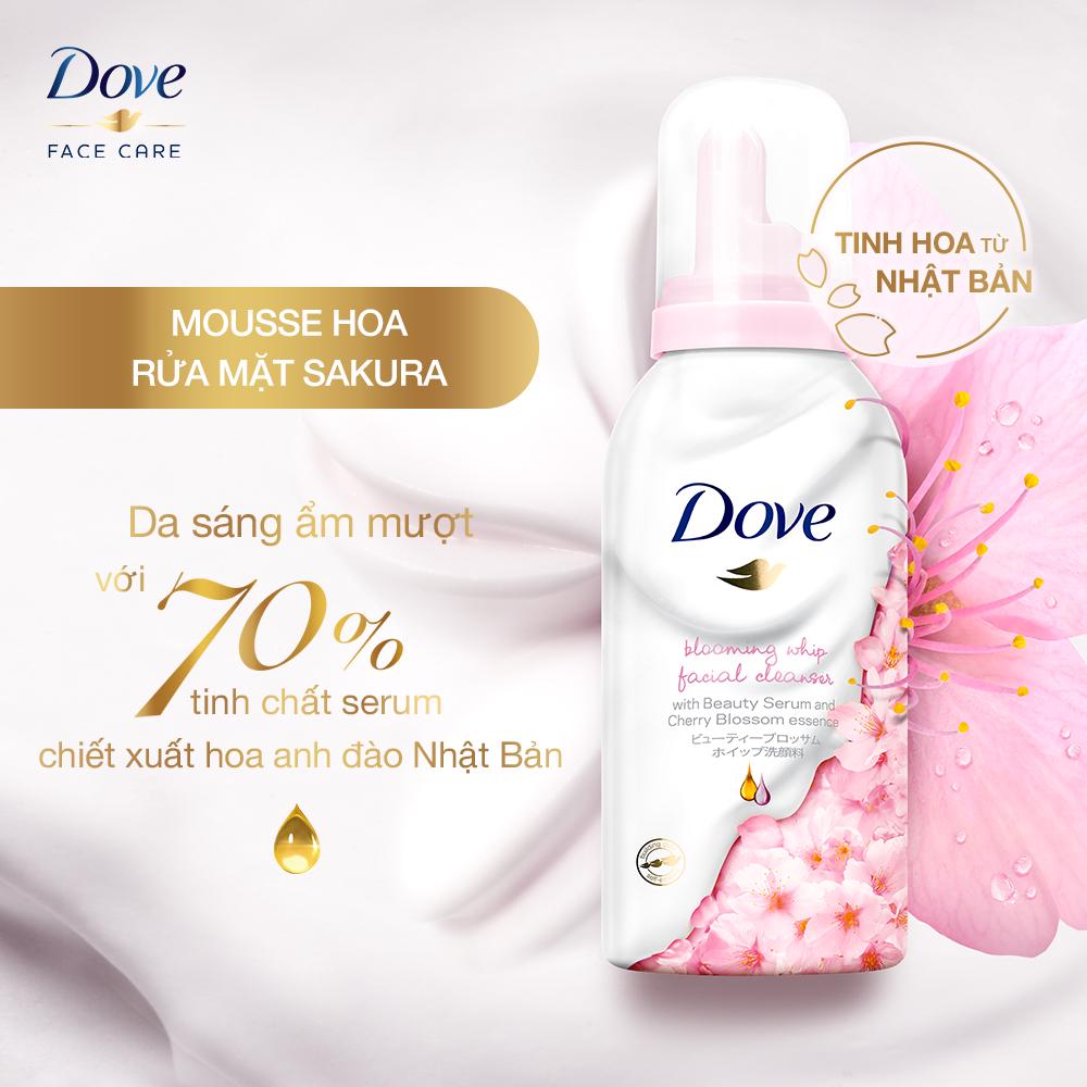 [Mã FMCGMALL -8% đơn 250K] Whip rửa mặt DOVE với tinh chất serum & chiết xuất hoa anh đào 150g | BigBuy360 - bigbuy360.vn