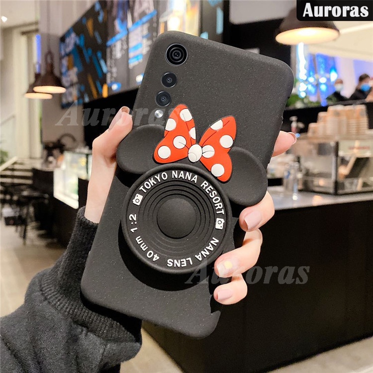 Ốp Điện Thoại Mềm Có Giá Đỡ Và Gương Trang Điểm Cho LG Velvet 5G V50 ThinQ G8 ThinQ V60