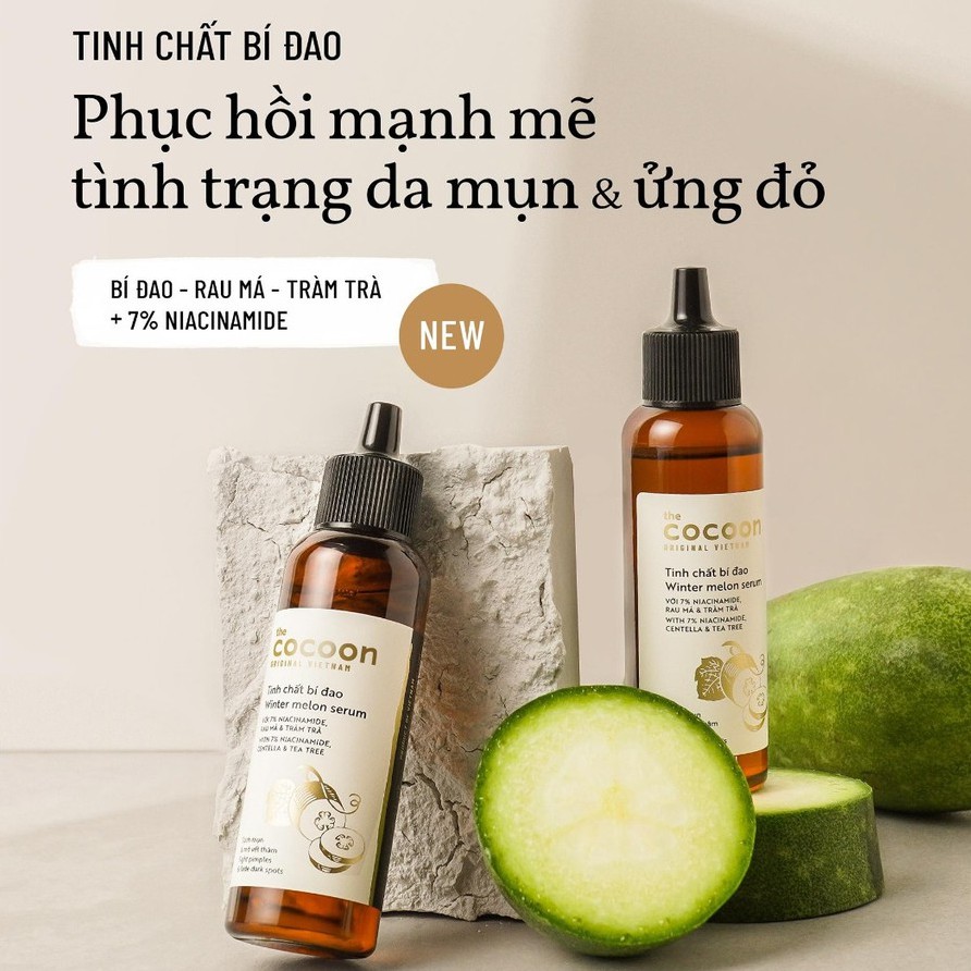 Tinh Chất Bí Đao Cocoon - Serum Hỗ Trợ Kiểm Soát Dầu Và Mờ Thâm Cocoon 70ml