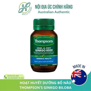 Hoạt huyết dưỡng bổ não Thompson’s Thompson Ginkgo Biloba 6000mg 60 viên