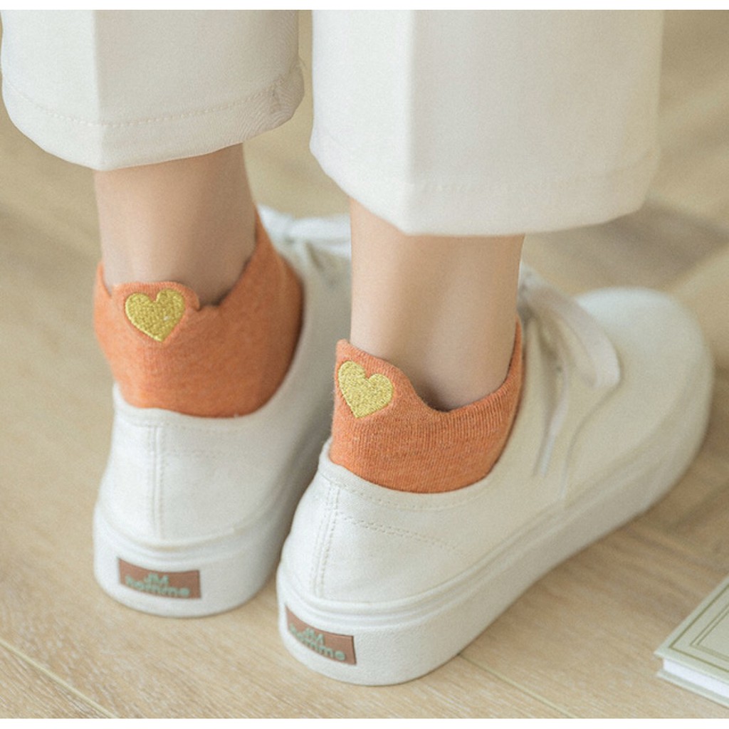 VỚ TẤT THÊU GÓT TRÁI TIM NGỌT NGÀO SWEETHEART