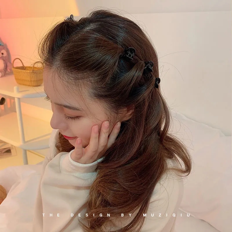 Bộ 10 Kẹp Tóc Nhựa Mini Nhiều Màu Sắc Thời Trang Dành Cho Nữ