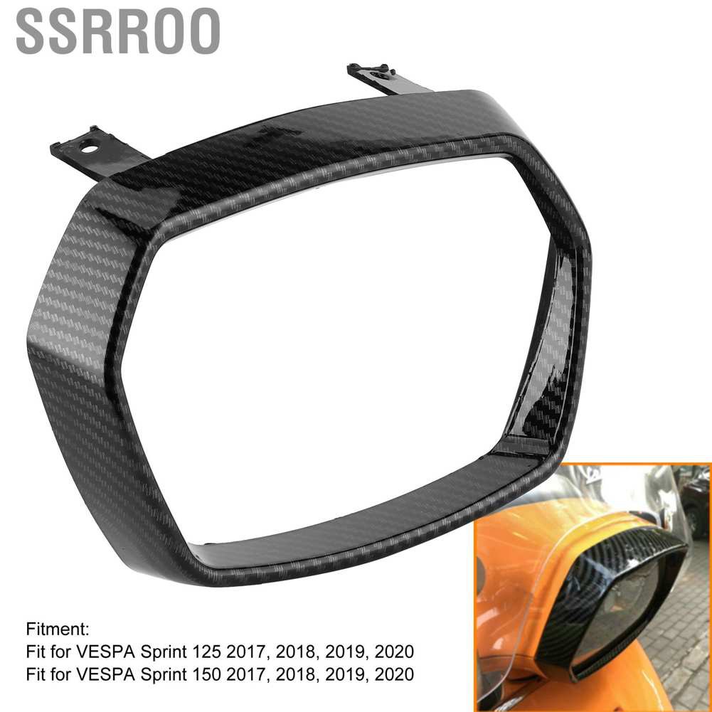Ssrroo ABS Headlight Guard Cover Bezel Protection Fit for VESPA Sprint 125/150 2017-2020
